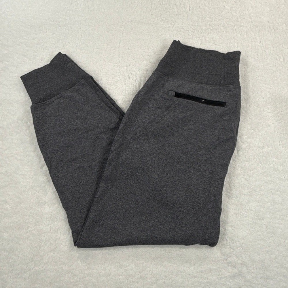 Athleta Womens Medium Gray Heathered Jogger Pants Pockets Casual Activewear